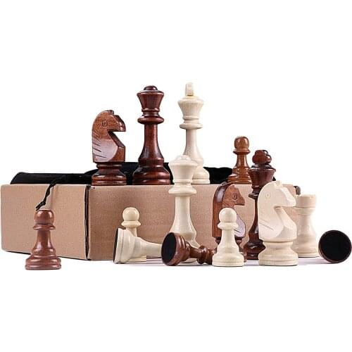 Wooden Chess Only 32 Standard Championship Staunton Wooden Chess 10 Cm Crown Prince Object Pouch Leather Chess Board