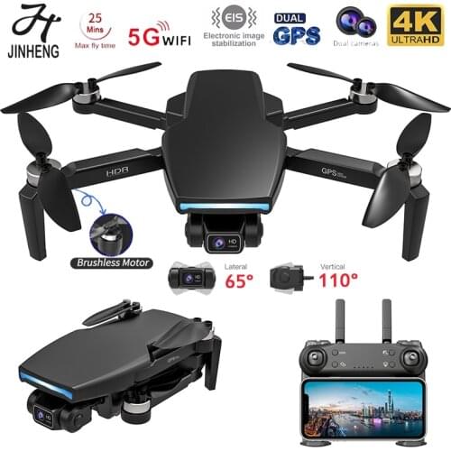 JINHENG Drone GPS 4K Professional Brushless RC Quadcopter With Camera Dual HD Two-Axis Anti-Shake Gimbal 5G WiFi FPV Helicopter