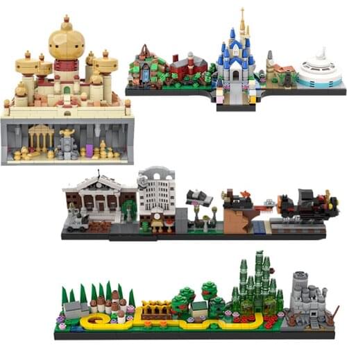 Moc Architecture Series Back To the Future House Fairy Tale Magic Castle Movie Skyline Edifice Building Blocks Assembly Bricks