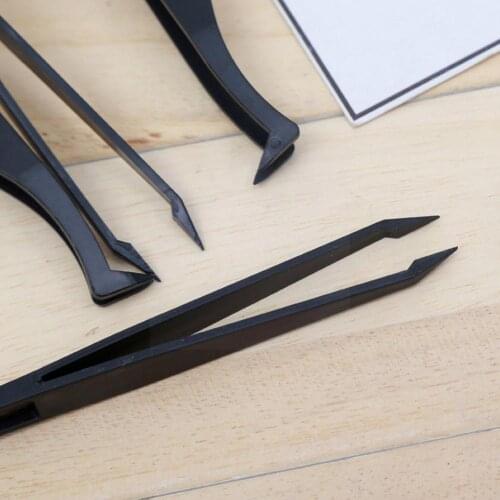 Beauty Mirror Polished Grafting Anti Static Eyelash Nail Clip Tools Tool Eyebrow Brow Tweezers Tweezer Plastic U5L6