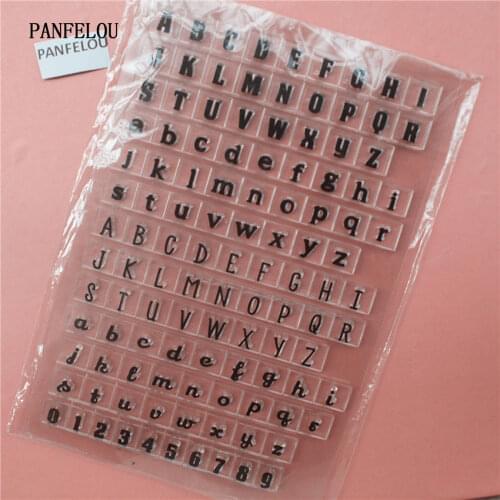 PANFELOU 26 Standard word Transparent Clear Silicone Stamp/Seal for DIY scrapbooking/photo album Decorative clear stamp sheets