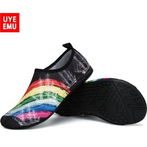UYEEMU Beach Shoes Men And Women Fitness Running Snorkeling Swimming Quick-Drying Hiking Rafting Surfing Wading Shoes Size 34-47