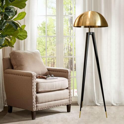 Postmodern floor lamp living room sofa bedroom study Nordic golden creative personality household light luxury floor lamp
