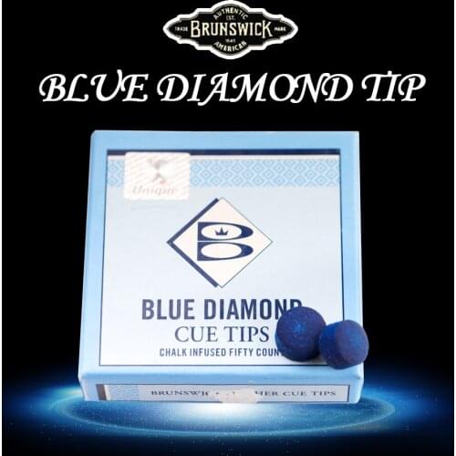 Original Blue Diamond BRUNSWICK LEATHER CUE TIPS Snooker Cue Tip 10mm 11mm Billiard Accessories for Professional Athlete