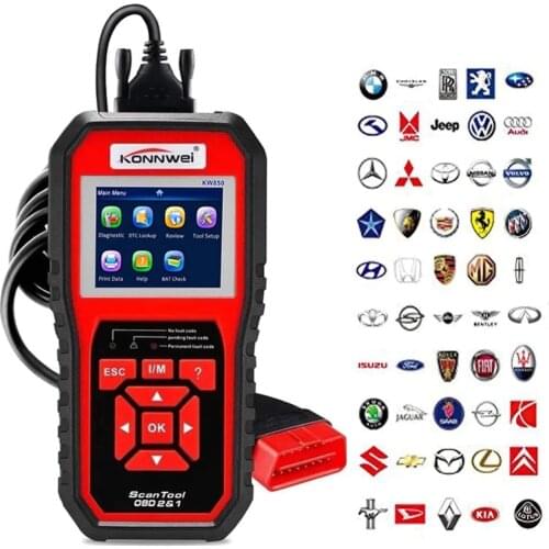 Professional OBD2 Scanner Auto Diagnosis Code Reader Scaner Tools KW850 Automotive code scanner Better AL519 Car-Detector