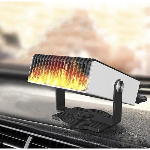 2 in 1 12/24V Car Air Heater Fan Windscreen Window Demister Defroster Winter Portable For Auto RV Motorhome Trailer Trucks Boat
