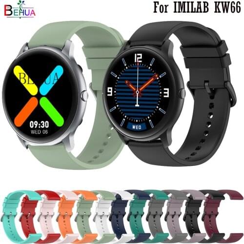 20 22mm WatchBand Strap For IMILAB KW66 Smart Silicone Wristband For YAMAY SW022 / zeblaze GTS pro / Zepp E Bracelet Watchstrap
