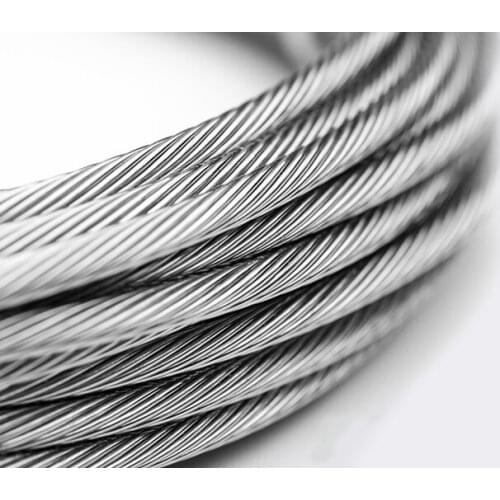 0.8 1.5 2 2.5 3 4 5 6 8mm dia 304 steel rope stranded wire 7x7 line twist line rope Fishing wire rope home photo frame DIY