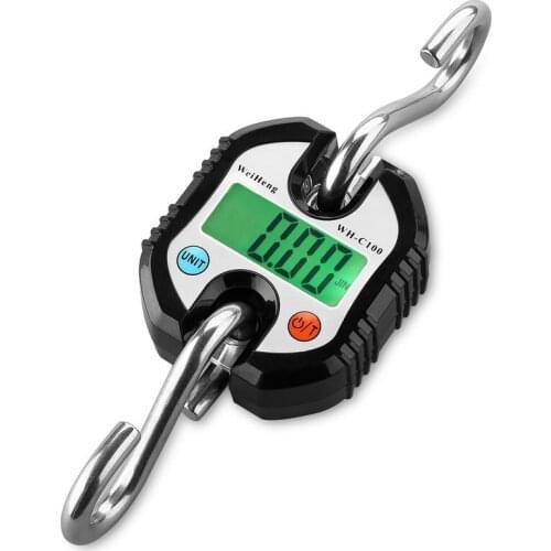 150kg 50g 300kg Crane Scale Heavy Duty Electronic Digital Stainless Steel Hook Scale Hanging LCD Loop Weight Balance