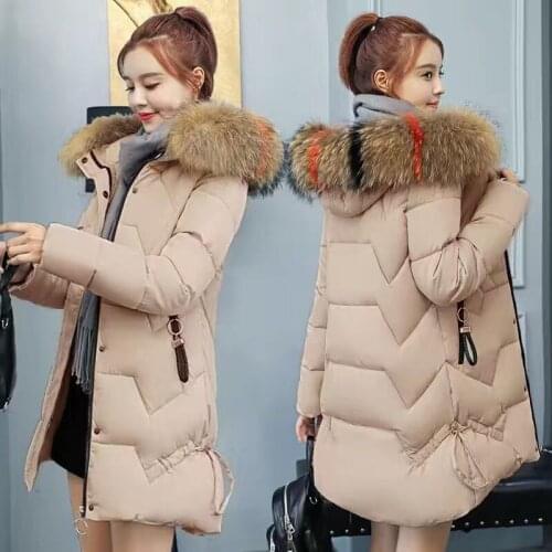 Women Winter Jackets Coats Down cotton Hooded Parkas Feminina Warm Outwear Faux Fur Collar Plus Size 3XL Long Coats
