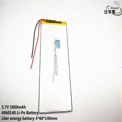 10pcs Liter energy battery 3.7V,5000mAH 4060140 Polymer lithium ion / Li-ion battery for tablet pc 7 inch 8 inch 9inch,mp3,mp4