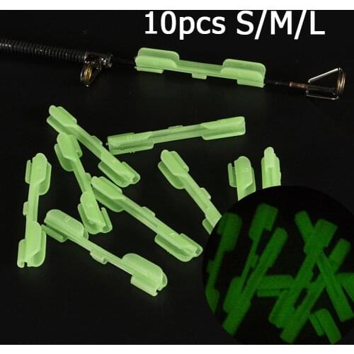 10pcs Luminous Fishing Rod Clips Light Stick Clip On Rod Tip Night Fishing Fluorescent Glow Sticks Portable Fish Tackle Pesca
