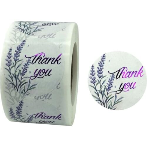 Round Thank You Stickers Roll Adhesive Lables Stickers For Wedding Festival Business Shop Wrapping Supplies 3.8cm/1.5inch