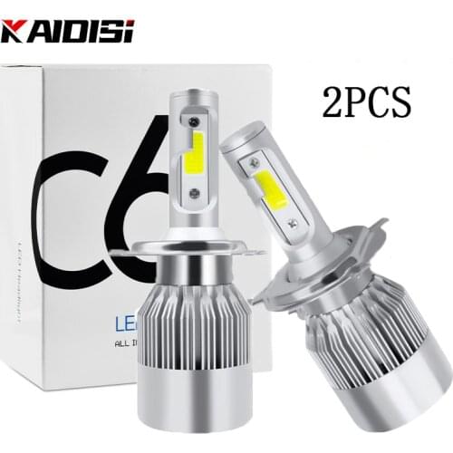 2PCS S2 C6 H1 H3 H4 Led Headlight Bulbs H7 Car Lights 880 H11 HB3 9005 HB4 9006 H13 6000K 72W 12V 12000LM Auto Headlamps