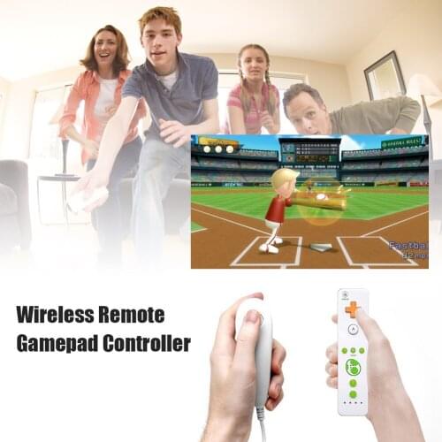 2 in 1 Nunchuck Left + Right Hand Wireless ABS Non Slip Remote Controller Bluetooth-compatible Joystick Controller White for Wii