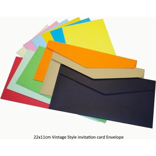 2018 Postcard 100pcs In/ 22x11cm Vintage Style Ancien Gift Envelope Pack Office School Supply Kraft Paper Envelopes No.5 Europe