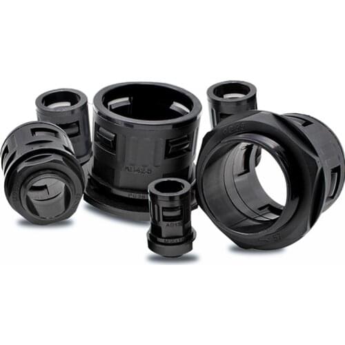 5pcs PE Hose AD10 AD13AD15.8 AD18.5 AD21.2 AD25 Plastic bellows joint Plastic corrugated pipe joint cable gland nylon joint