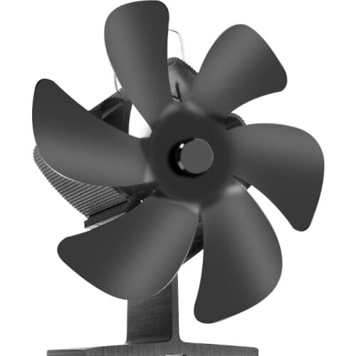 6-blade Fireplace Fan Mini Heat Energy-saving Low Temperature Start Air Distributionstove Fan Quickly Rise Mute Denoise Fan