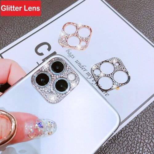 Glitter Rhinestone Camera Lens Film Protector Case For iPhone 11 Pro Max Diamond Full Lens For iPhone 11 Screen Protective Cover