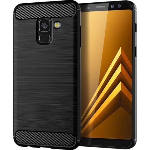 For Samsung Galaxy A8 2018 Case Carbon Fiber Cover Full Protection Phone Case For Samsung A 8+ Plus 2018 Cover Shockproof Bumper