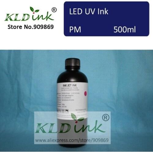 [ KLD Ink ] Compatible LIGHT MAGENTA LED UV Ink for inkjet UV flatbed printer with DX5 DX6 DX7 printhead ( 1 piece X 500ml )