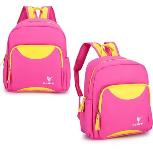 Girl Pink Black Ballet Dance Bags Ballerina Printing High Quality Large Capacity Waterproof Nylon Backpack Yoga Gymnastic Bag