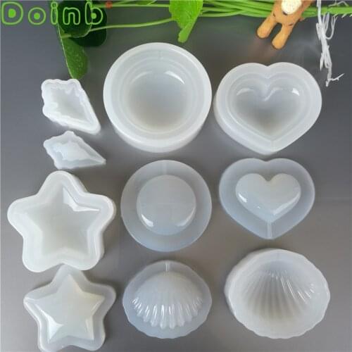 Doinb Water Injection Hollow Scallop Star Heart Silicone Mold DIY Decorative Craft Jewelry Making Resin Molds for Jewelry