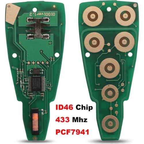 Jingyuqin Smart Remote Key For Dodge Grand Caravan Chrysler Town For Jeep Cherokee M3N5WY783X IYZ-C01C 433Mhz ID46 Pcf7941