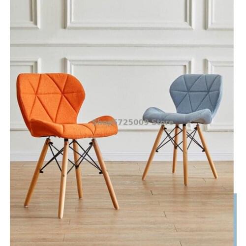 Computer chair desk chair household seat simple bedroom dressing stool chair solid wood nordic dining chair makeup