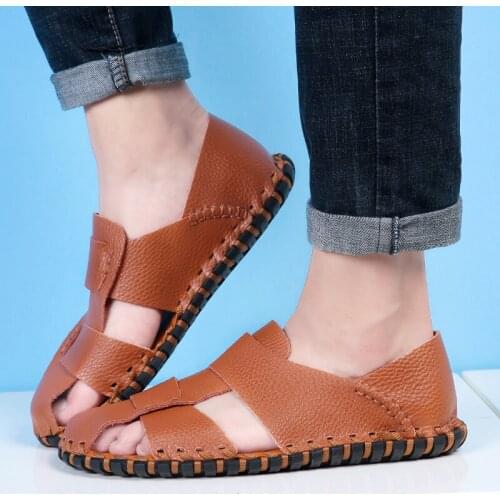 Summer zandalias sandales para couro erkek vietnam beach masculino leather heren playa sandalen cuir sport 2020 for herren man