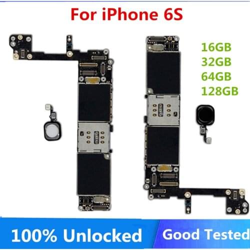 Unlocked Motherboard for iphone 6s With / Without Touch ID Full Working Logic Boards for iphone 6s With IOS System Good Plate