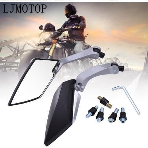 For Ducati HYPERMOTARD 821 939 SP SS 750 800 900 Motorcycle Mirror 8/10mm Scooter Electrombile Back Side Convex Mirror Universal