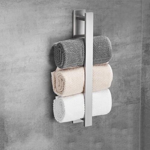 Wall mounted towel holder towel organizer rack by stainless steel 304 matte black/Brushed