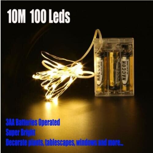 2016 NEW 10M 100LED Colorful Ball String Lights 3AA Battery Operated Fairy Party Wedding Christmas Flashing LED Decoration light