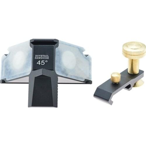 Closely Fit Angle Saw Gauge Woodworking Tool, Double 45 Degree Angle Cutting Guide Tenon Tool, 25mm/0.98In Max Width