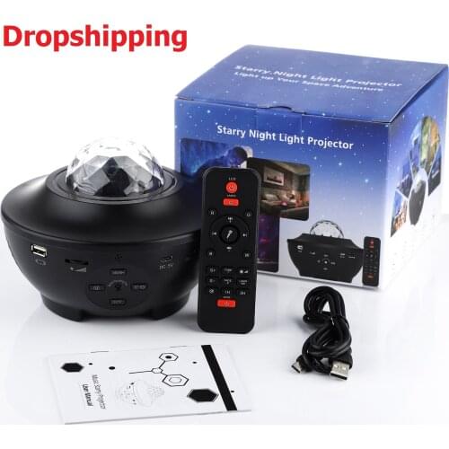 Dropshipping LED Light Star Night Light LED Light Music Light Sleeping Bedside Lamp Bluetooth Black Drop ship