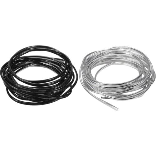 6M Car Door Edge Guards Edge Trim Rubber Seal Protector Car Protection Door Edge Insulation Silver - 2 Pack