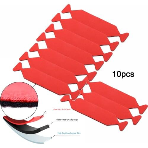 EHDIS 10pcs Car Wrapping Vinyl Squeegee No-Scratch Fabric Felt Window Tint Plastic Scraper Waterproof Edge Protector Wool Cloth
