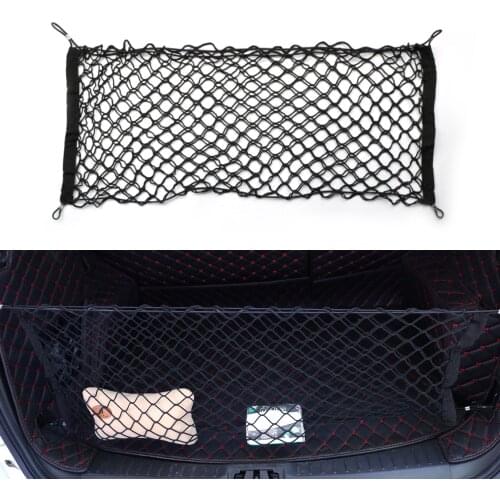 Car Trunk Storage Net Bag Car Trunk Organizer Cargo Luggage Nylon Elastic Mesh Multi Hanging Nets Pocket Stowing Tidying