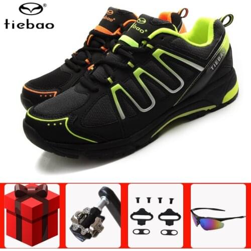 Tiebao Leisure Cycling Shoes Men Sneakers Women Bicycle Riding sapatilhas ciclismo MTB Bike Self-Locking Breathable Racing