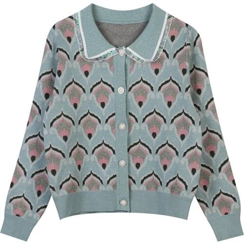 Vintage Sweater Cardigans Women Knit Tops 2021 Autumn Winter Long Sleeve Jersey Casual Streetwear Fashion Korean Style Clothing