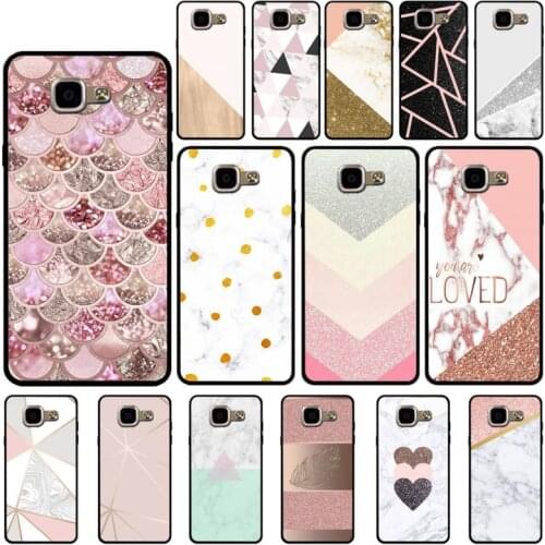 YNDFCNB gold marble collage Phone Case for Samsung A6 A8 Plus A7 A9 A20 A20S A30 A30S A40 A50 A70