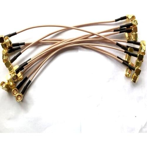 10pcs/lot SMA Male Right Angle to SMA Male Right Angle adapter RG316 Cable 20cm +Free Shipping