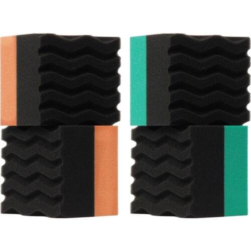 2Pcs Tire Shine Applicator Waxing Sponge Car Cleaning Supplies Tire Contour Dressing Applicator Pad Gloss Shine Polishing Sponge