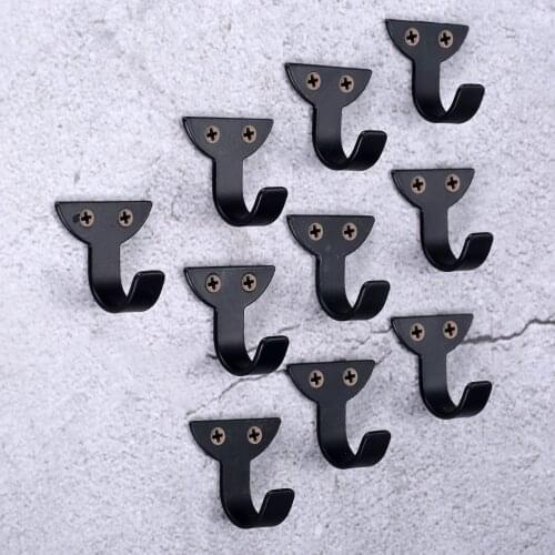 20Pcs Zinc Alloy Mini Wall Mounted Hooks Kitchen Bathroom Coat Door Hanging Hook Towel Keys Hat Hanger Storage Holder 30*28*20mm