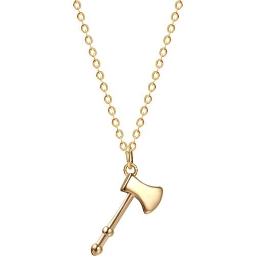 2021 Funny Imitation Tool Alloy Necklace Axe Pendant Popular Item Accessories Unisex Fashion Creative Jewelry Birthday Gifts