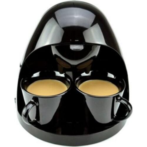 220V Household Coffee Maker American Coffee Machine Mini home Office Double Cups Coffee Maker Portable Small Kit