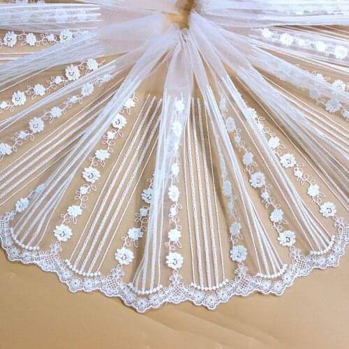 3-5 Yards/exquisite European Milk Silk Rose Mesh Lace Embroidery Lace