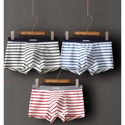 9 Group Style Men Underwear Boxers Fashion Striped Cotton Mens Boxer Underwear Brand Clothing Men Underwear Shorts 3pcs/lot