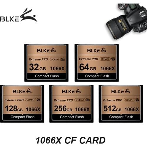 BLKE Memory Card CF Card 128GB 64G 32G Extreme Pro UDMA7 1066X Compact Flash Card High Speed UDMA7 1066X for Canon Nikon camera